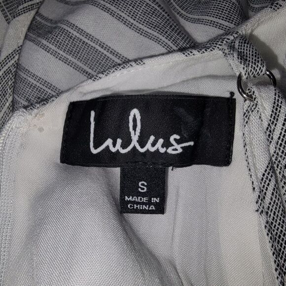 Lulus Nelson Black and White Striped Midi Dress Size Small - Picture 8 of 10